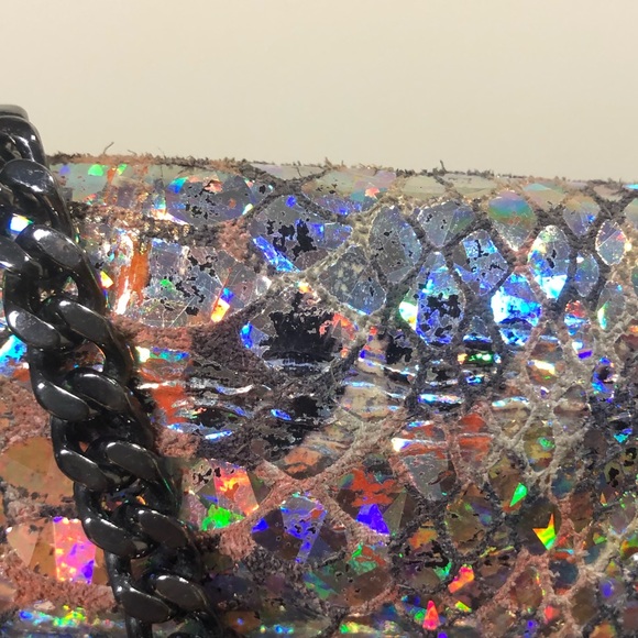 Milly Holographic Python-Embossed Purse - Picture 3 of 9